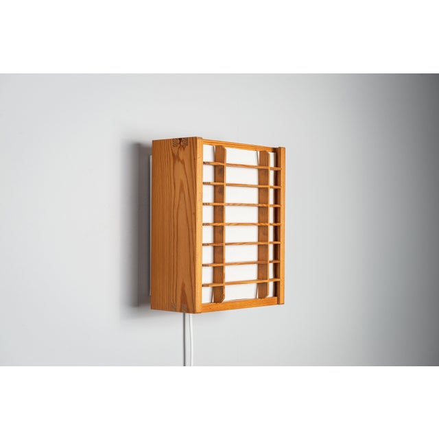 Ivory Vintage Wall Lamps in Pine from Alda, 1970s, Set of 2 For Sale - Image 8 of 15