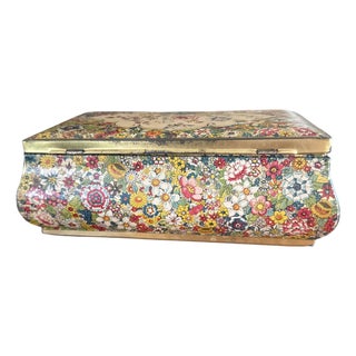 Vintage Dutch Floral Candy Box Made in Holland For Sale