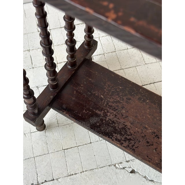 Vintage Two-Tiered Spool Entry Table / Console, Circa 1920s-40s For Sale - Image 14 of 16