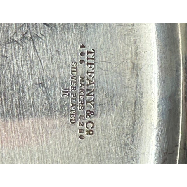 Metal Pair of Vintage Tiffany & Co. Silver Plated Open Oval Serving Dishes For Sale - Image 7 of 12