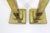 Mid 20th Century Set of Two Vintage Brass Candle Holders, Candle Sticks, Pair of Candleholders, 2 Tall Candlesticks Square For Sale - Image 5 of 7