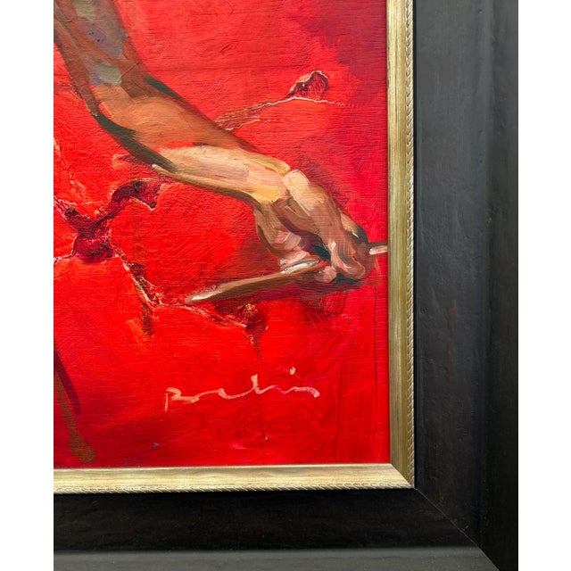 'L Artiste' Contemporary Original Expressionist Portrait Painting, Framed For Sale In San Francisco - Image 6 of 8