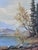 Blue Vintage Original Landscape Oil Painting, Framed Mountain River Art For Sale - Image 8 of 16