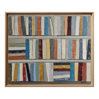 Ce Qui Demeure, Abstract Library, Still Life, Geometric, Framed by Sophie Dumont For Sale