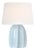 Barbara Barry by Visual Comfort Signature Melanie 12" Cordless Accent Lamp in Crackled Moonseed with Linen Shade For Sale