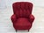 Danish Armchair in Red Furniture Fabric, 1960s For Sale - Image 13 of 18