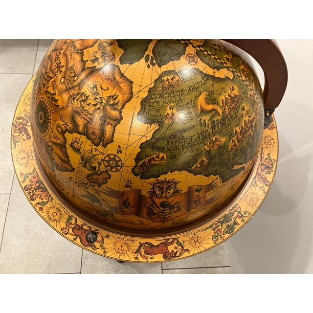 Bronze 1980s Globe Drinks Bar For Sale - Image 8 of 12