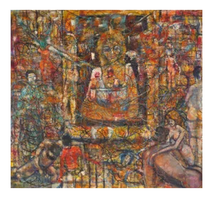 Audrey E. Gabrielson "Her Full Life" San Francisco Modernist Figurative (Two Sided) 1976