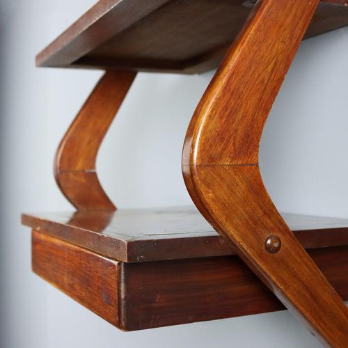 Vintage Wall Unit in Mahogany and Walnut Veneer, 1950s For Sale - Image 4 of 9