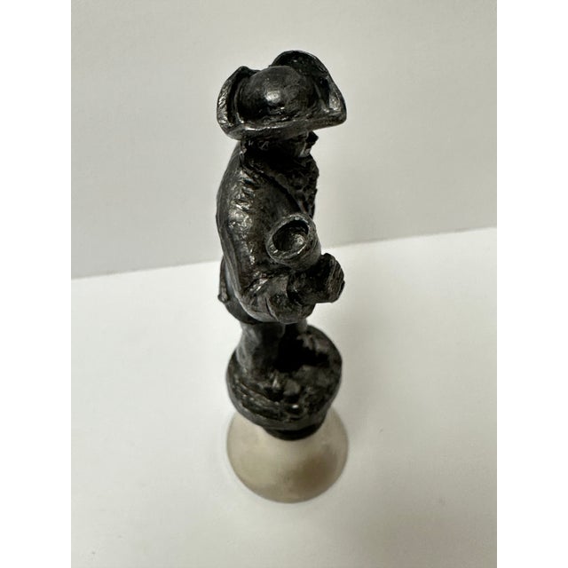 Metal Vintage 1992 Cast Pewter Colonial American Figurine Bell For Sale - Image 7 of 11