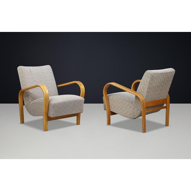 Bentwood Chairs by Karel Koželka & Antonín Kropáček, Czechoslovakia, 1940s, Set of 2 For Sale - Image 9 of 17