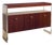 The 1990s MCM Style Wood and Lucite Console For Sale