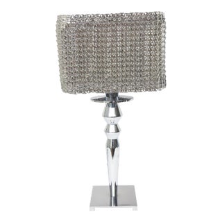 Visionaire Isotta Chain Link Luxury Silver Table or Console Lamp, Italy For Sale