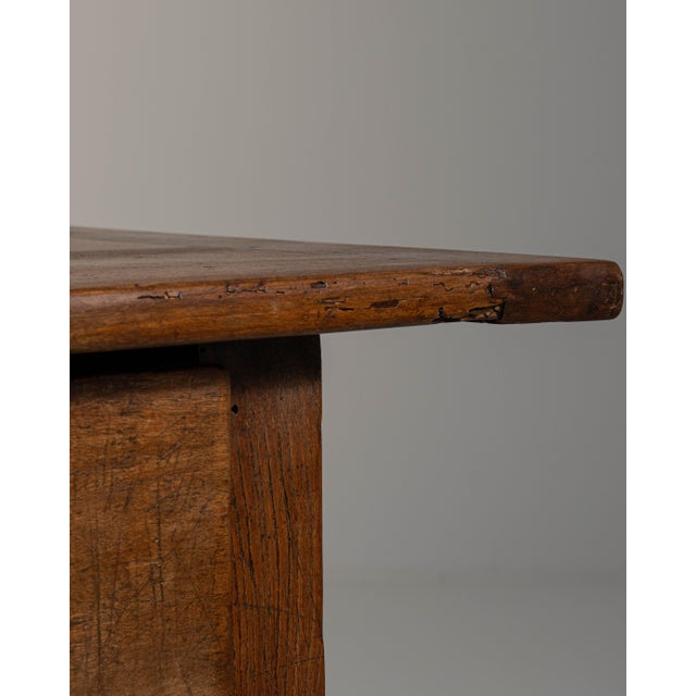 Wood Early 19th Century Chestnut Brown French Provençal Table For Sale - Image 7 of 15