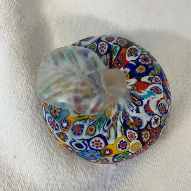 Murano Vintage Murano Millefiori Apple Paperweight For Sale - Image 4 of 5