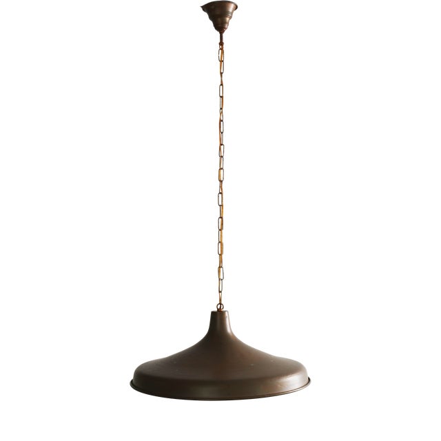 Large Danish Brutalist Hand-Hammered Copper Pendant Lamp from ES Horn Aalestrup, 1960s For Sale