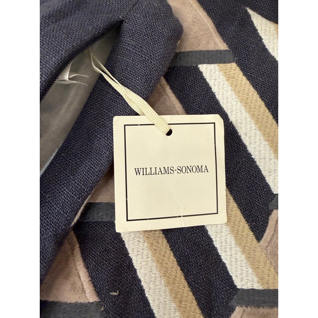 Williams-Sonoma Harwich Fossil Blue Pillows, Pair For Sale - Image 11 of 12