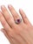 Contemporary 1980s Gia 2.37 Ct. Unheated Pink Sapphire and Diamond Ring, 14k White Gold, Size 6.25 For Sale - Image 3 of 10