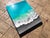 Surrender by Ana Hefco | Mixed Media & Resin on Wood Abstract ocean wave and shore scene For Sale - Image 4 of 4