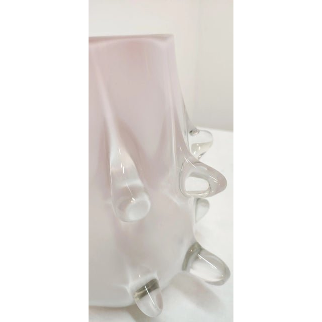 Italian Murano Crystal Vase, 1980s For Sale - Image 7 of 9