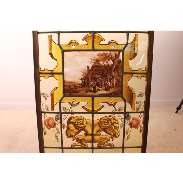 Flemish Renaissance Stained Glasses, Set of 4 For Sale - Image 16 of 18