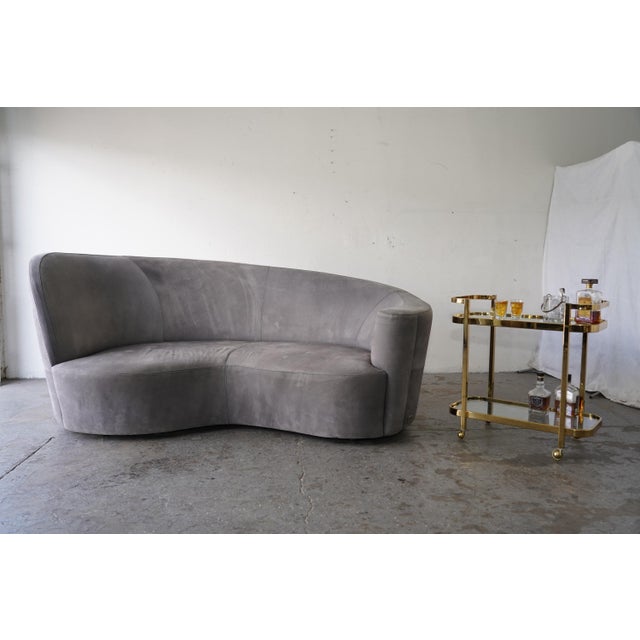 Vladimir Kagan New York Collection Curved Sofa Striking curved sofa from the Kagan New York Collection, featuring Vladimir...