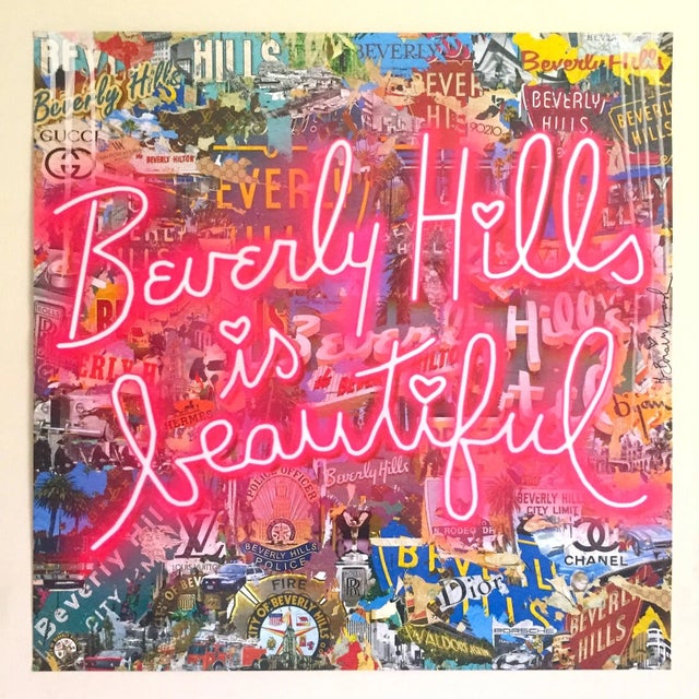 Mr. Brainwash " Beverly Hills Is Beautiful " Authentic Lithograph Print Pop Art Poster For Sale - Image 12 of 13
