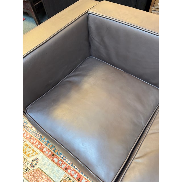 Modern Classics Corbusier Style Petite Loveseat For Sale - Image 9 of 12