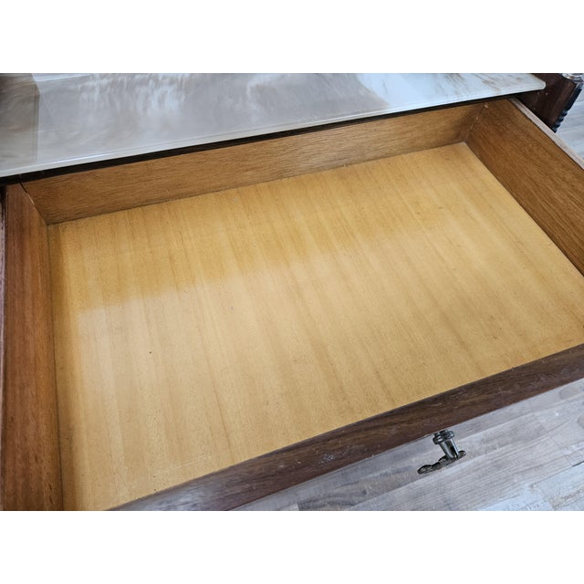 Mid-Century Mahogany Nightstands with Double Glass Tops, 1960, Set of 2 For Sale - Image 18 of 18