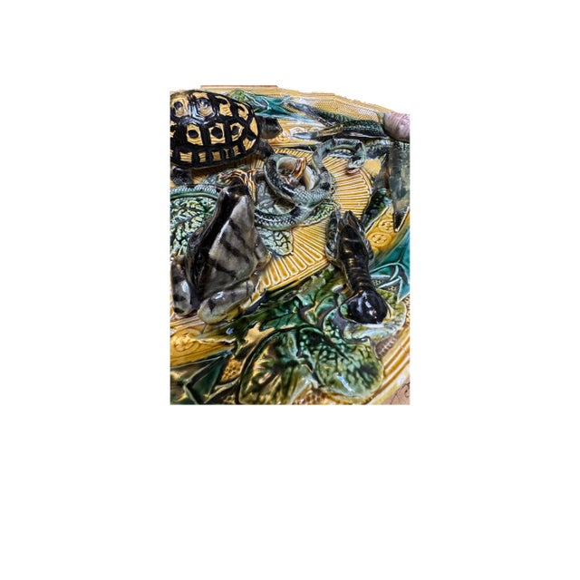 Ceramic 19th C. French Ceramic Palissy Plate For Sale - Image 7 of 12