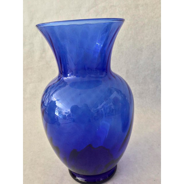 Vintage Anchor Hocking Cobalt Optic Glass Vases Set of 3 Chairish
