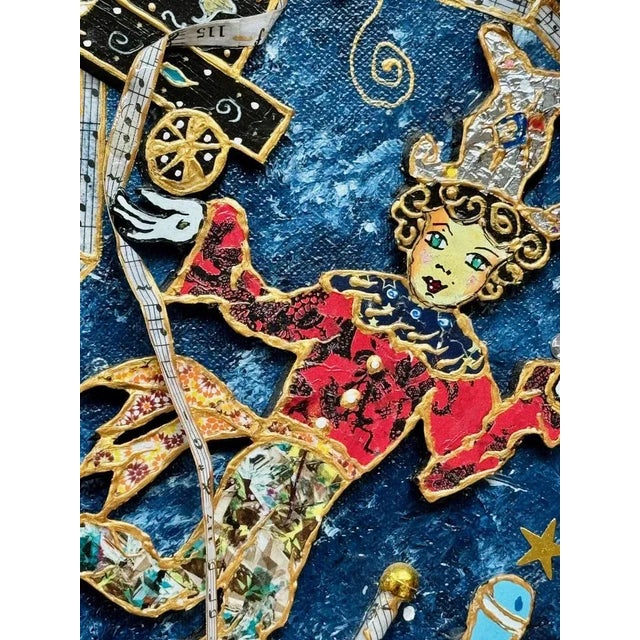 Pinkhas, Circus Scene, 2023, Mixed Media on Canvas For Sale - Image 5 of 7