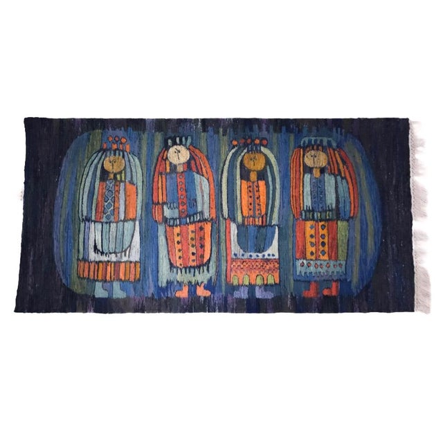 Mid-Century Polish Tapestry Wall Rug by E. Keszycka, Poland, 1970s For Sale - Image 6 of 6