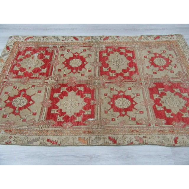 Turkish 1960s Vintage Turkish Wool Rug - 4′5″ × 7′10″ For Sale - Image 3 of 6