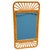 1950s Restored Single-Strand Fanning Rounded Rattan Wall Mirror W/ Stick Reed Rattan For Sale - Image 4 of 7