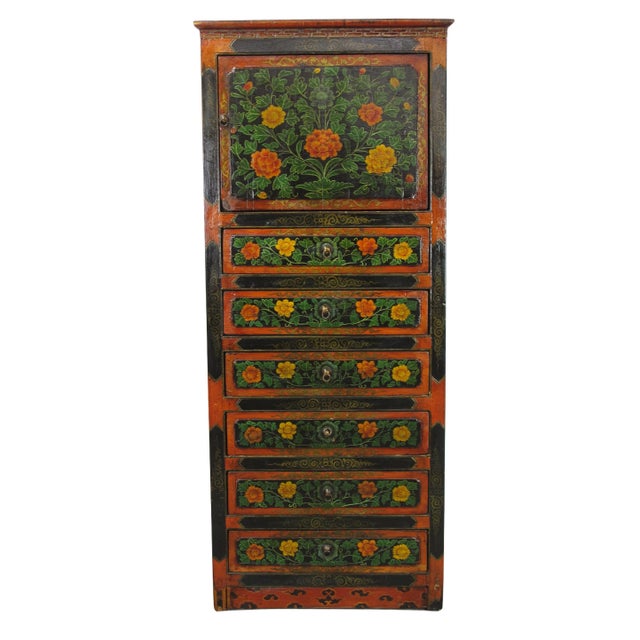 Late 19th Century Tibetan Chest With 6 Drawers For Sale - Image 12 of 12