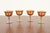 A gorgeous set of four Arts & Crafts or Art Nouveau period Aurene iridescent art glass goblets By Steuben Glass USA, Early...