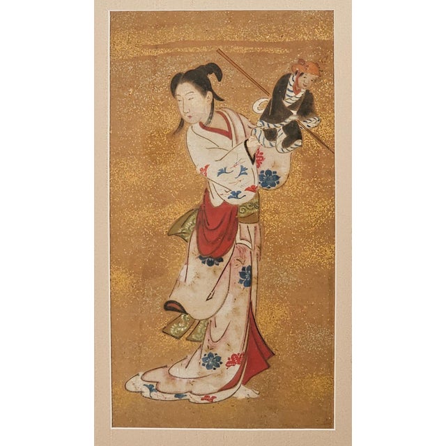 An Edo Period painting of a beauty, Japan circa 1820.
