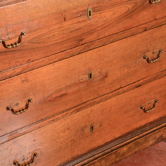 Three-Drawer Walnut Chest of Drawers with White Marble Top, 1800s For Sale - Image 10 of 18