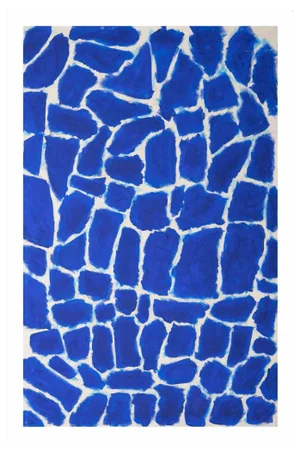 Giorgio Lo Fermo, Blue Abstract Composition, Original Oil on Canvas, 2021