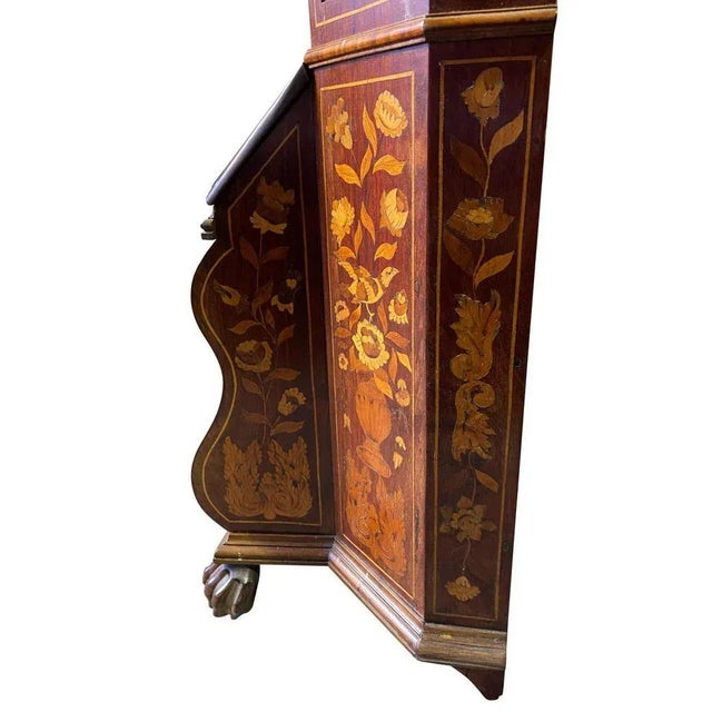 Dutch Miniature Secretaire Bookcase in Walnut, 18th Century For Sale - Image 15 of 16