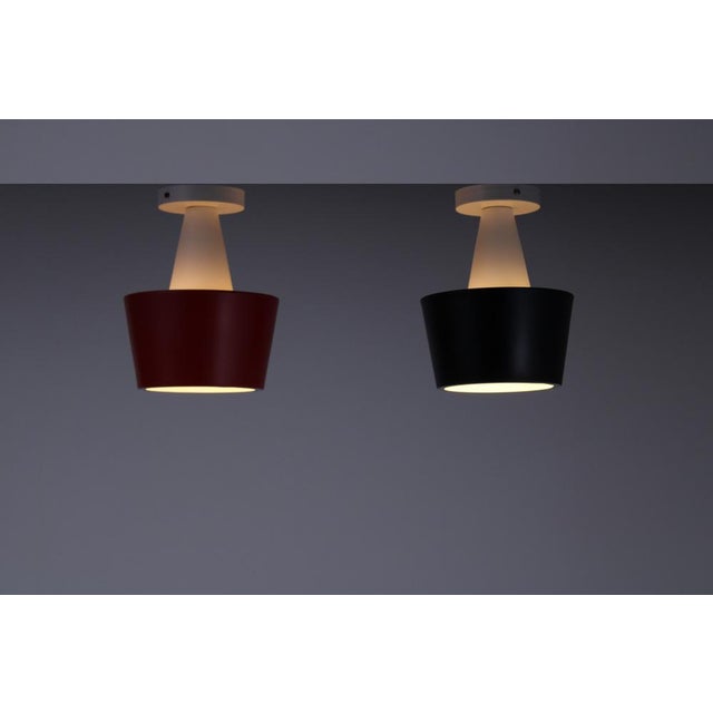 Metal Flush Mount Lamps from Anvia, 1950s, Set of 2 For Sale - Image 9 of 15