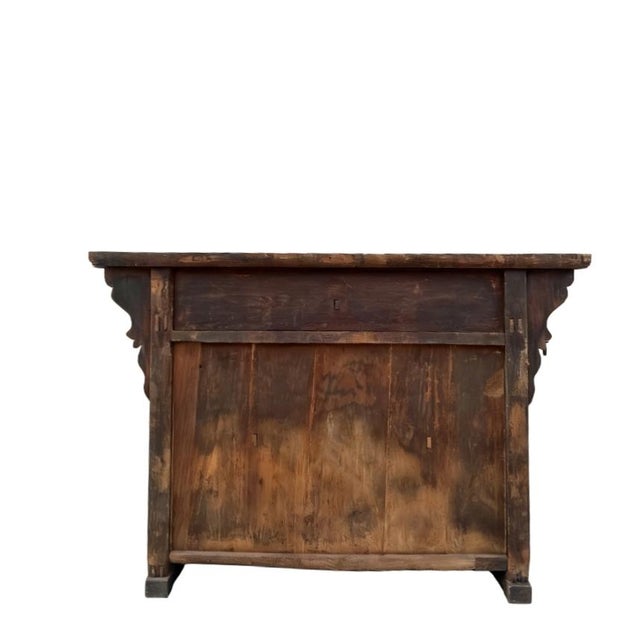 Early 18th Century Carved Elm Dual-Drawer Cabinet For Sale - Image 5 of 5
