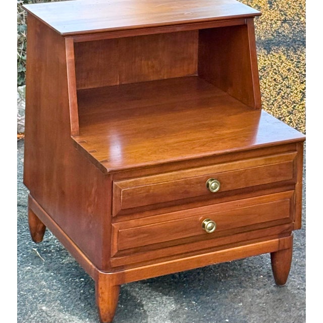 1950s Willet Mid Century Modern Trans East Stepped Nightstands - A Pair For Sale - Image 5 of 11