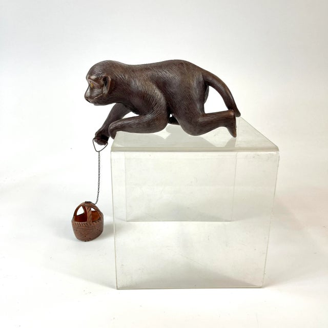 Asian Late 20th Century Ceramic Hanging Monkey For Sale - Image 3 of 8