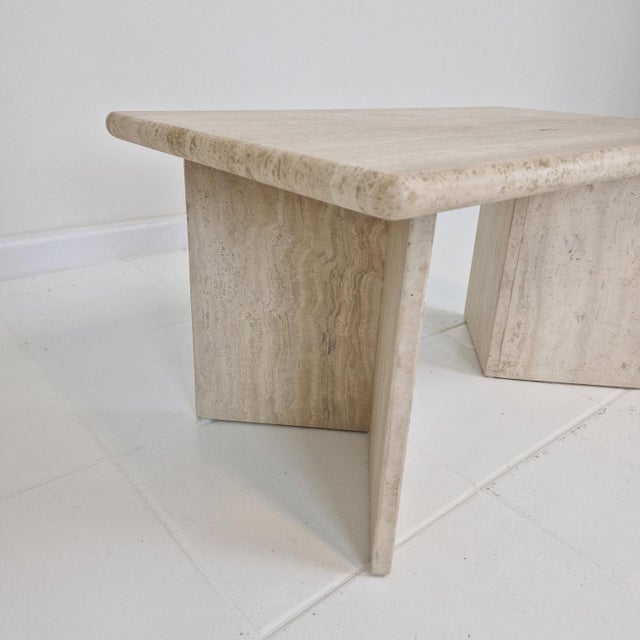 Rectangular Travertine Coffee Table, Italy, 1980s For Sale - Image 10 of 16