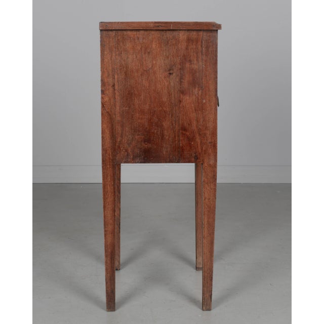 Wood French Country Walnut Side Table or Nightstand For Sale - Image 7 of 10