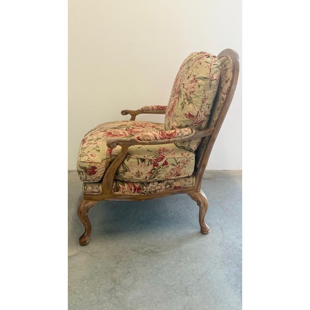 1990s Michael Thomas French Country Bergère Chair For Sale - Image 4 of 11