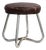 Bauhaus Modernist Stool with Chrome Tubular Frame and Leather Seat, Germany , 1920s For Sale