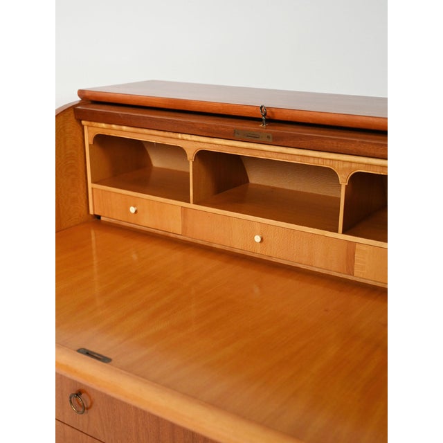 1950s Secretary with Decorated Turned Legs, 1950s For Sale - Image 5 of 9